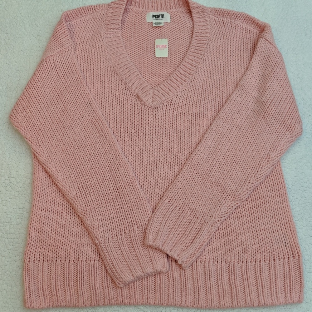 VS PINK VNeck Cozy Sweater sz Med